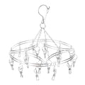 Multifunctional Marine Grade 316 Stainless Steel Sock and Clothes Hanger with 316 Pegs Rails for Durable Clothing Management