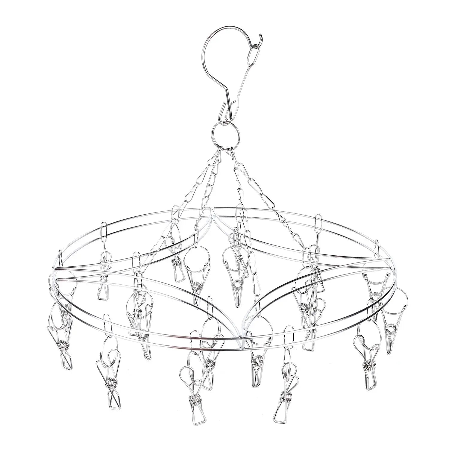 Multifunctional Marine Grade 316 Stainless Steel Sock and Clothes Hanger with 316 Pegs Rails for Durable Clothing Management