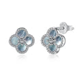 Dylam Trending Design 925 Sterling Silver Black Clover Earrings Jewelry Women Diamond Cubic Zirconia Earring Manufacturer