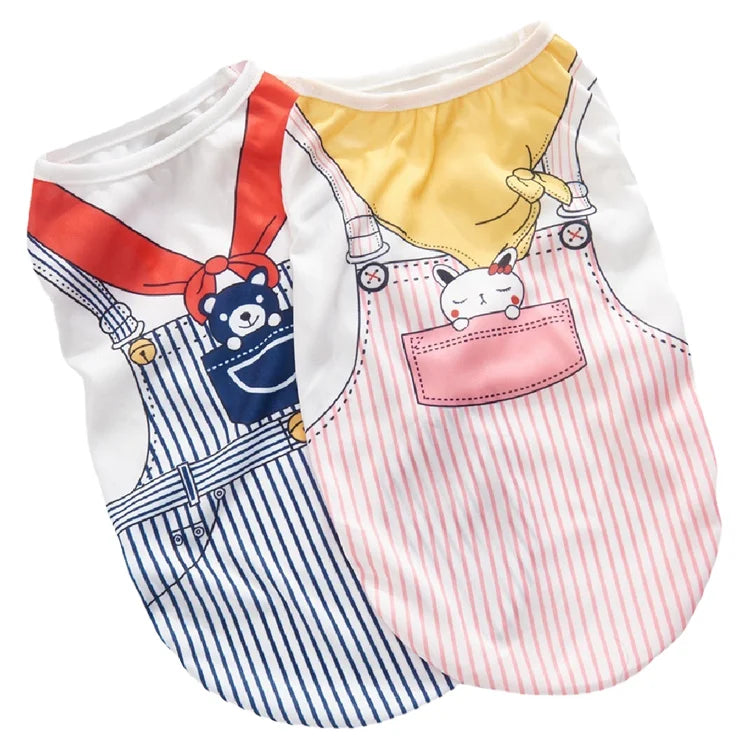 Low Price Wholesale XS Eco-Friendly Farmhouse Thin Spring Summer Puppy Cat Sublimation Dog Vest Polyester Print