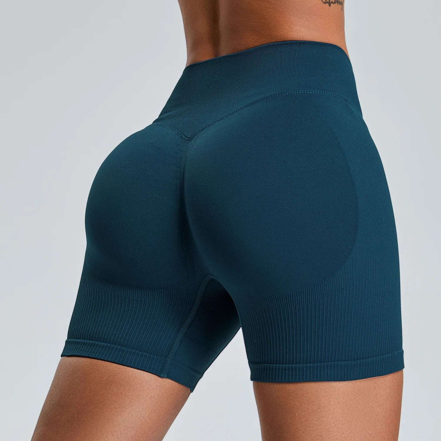 Women Workout Gym  Shorts Hidden Scrunch Butt Lifting Seamless Shorts