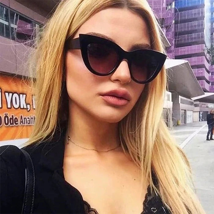 Cat Eye Fashion Sunglasses Women Vintage Luxury Brand Designer Black Glasses Sun Glasses for Female UV400 Eyewear Shades