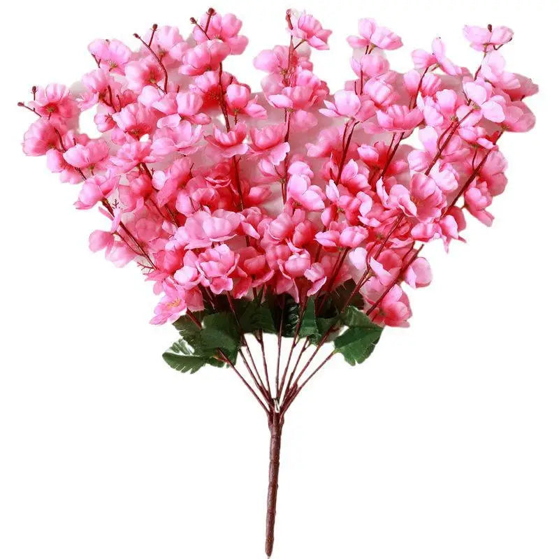 Artificial Cherry Blossom Flower Branches Silk Peach Blossom High Simulation for Home Wedding Graduation Mother's Day Table
