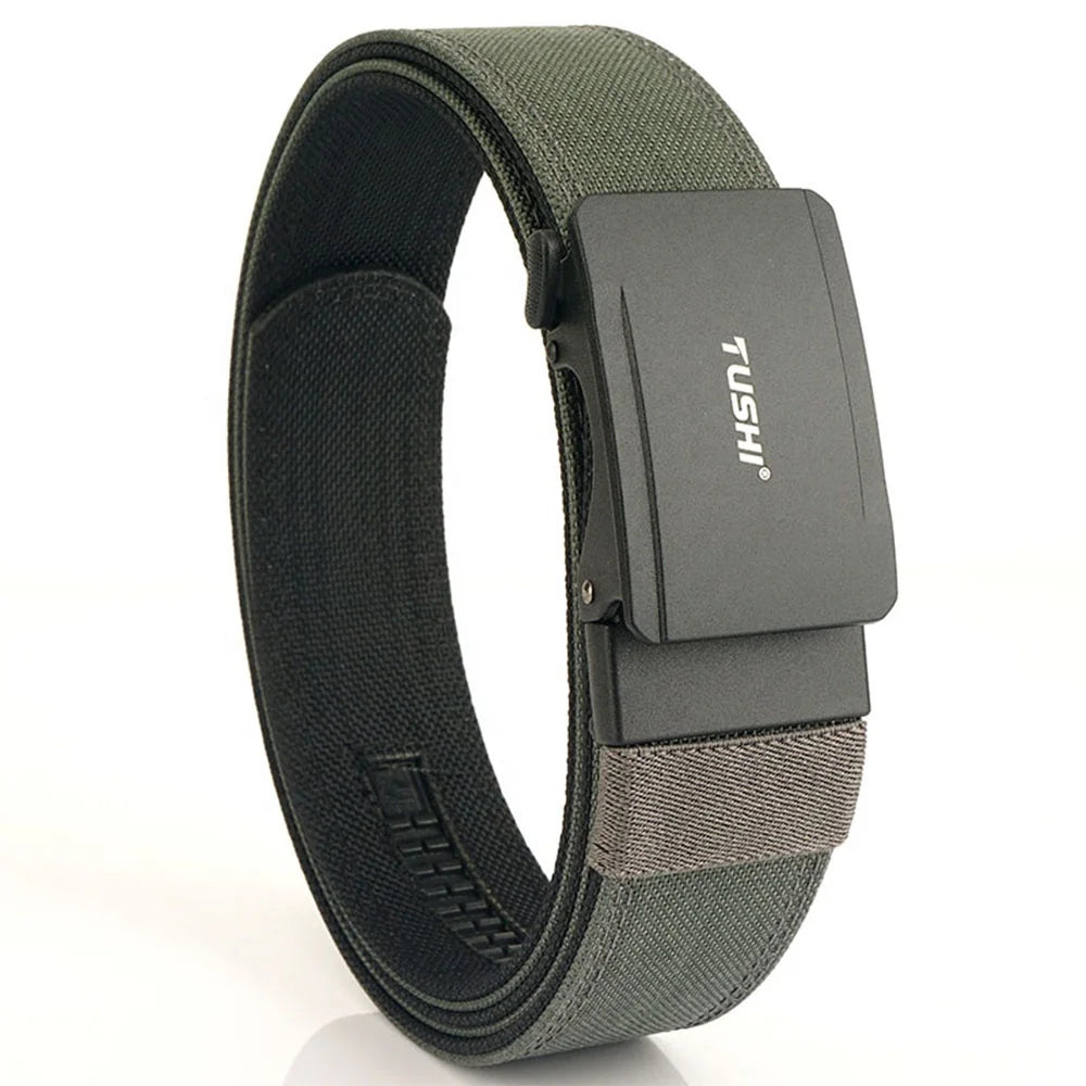 Custom No-Holes Hunting Hiking Outdoor Tactical Belt New Design Automatic Alloy for Buckle KORE Tactical Belts Nylon Strap Whole