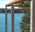 Y L Not rust Black Cable Railing Post Outdoor Stainless Steel Deck Balustrade