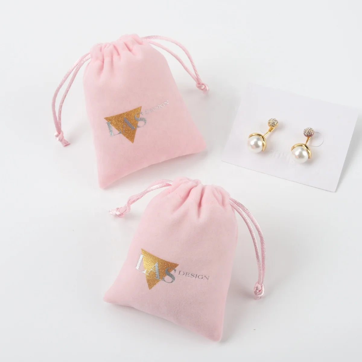 Custom Logo Recyclable Promotion Comb Bag Packaging Velvet Bags for Comb Luxury Gift Drawstring Bag Velvet Jewelry Pouch