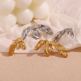 Minimalist Flower Stud Earrings for Women Gold Plated Christmas Gifts Sets for Women