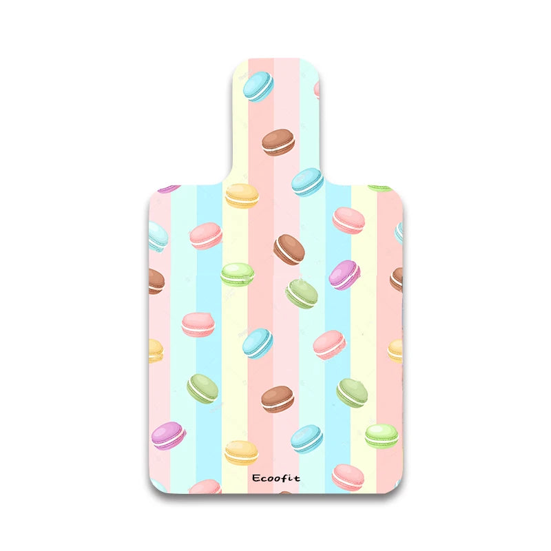 Custom Fruits Vegetables Macaroon Design Thin Foldable Portable Washable Anti Slip Pilates Reformer Mat