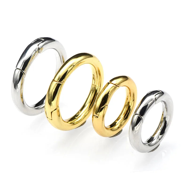 Jewelry Making Findings Rhodium Gold Plated Copper Chunky Round Press Clasp Connector for DIY Necklace Keyholder