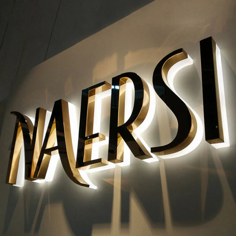 Hot-Selling 3D Letter Shop Signs Luminous Led 3D Logo Acrylic Channel Letters Making Advertising Sign