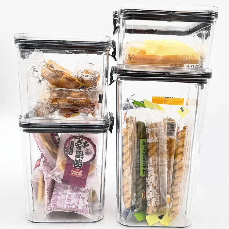 BPA Free Plastic Bulk Food Storage Container Kitchen Organizer Airtight Cereal Container Set With Lids