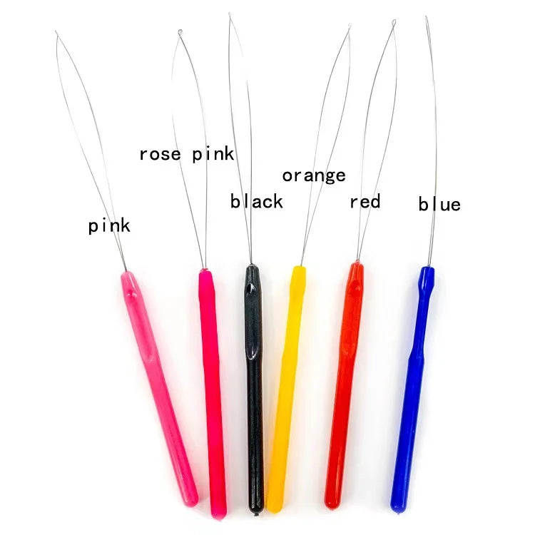 Pulling Needles Micro Rings/Loop Needle Wigs Hair Extensions Tool Colorful Hair Extension Micro Ring Tools
