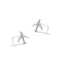 925 Sterling Silver Plane Earrings Women Simple Fashion Wedding Jewelry Accessories
