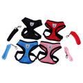 Cheap 8 Color Adjustable Dog Collar Comfortable Breathable Eco-Friendly Polyester Harness Leash Set