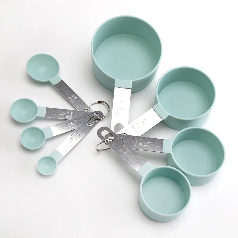 8pcs Measuring SetsStackable Stainless Steel Handle Accurate Tablespoon for Measuring Dry and Liquid Ingredients