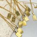 New Fashion 18k Gold Plated Stainless Steel Tarot Card Necklace