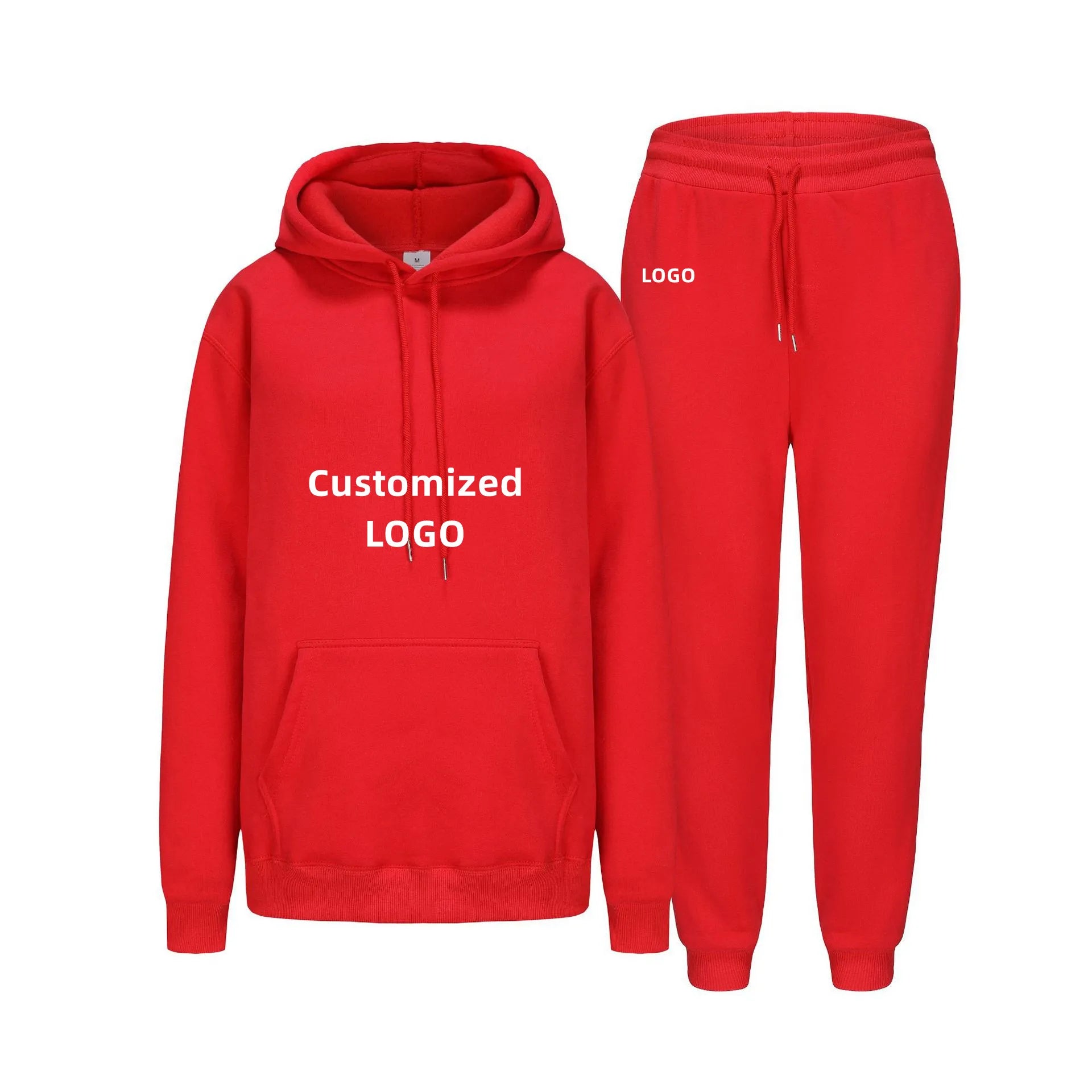 A08979 Custom Tracksuit Sweatpants and Hoodie Set 300g 35%Cotton Velvet Jogging Suits Men&Women Autumn/Winter Outfit for Women