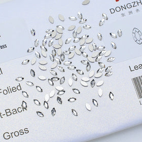 Dongzhou Luxury Quality Flatback Horse Eye Shaped Glass Rhinestones Wholesale Loose Crystal Beads Jewelry Nails DIY Accessories