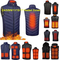 Xsunwing in STOCK 2-17 Heating Zones Heated Vest Gilet S-4XL Winter Outdoor Control Temperature USB Charging Waistcoat Warm Wear