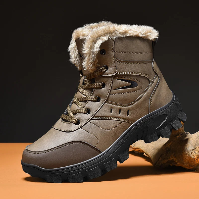 Winter New Thickening Warm Shoes Large Size Outdoor Waterproof Snow Boots Men's Winter Boots