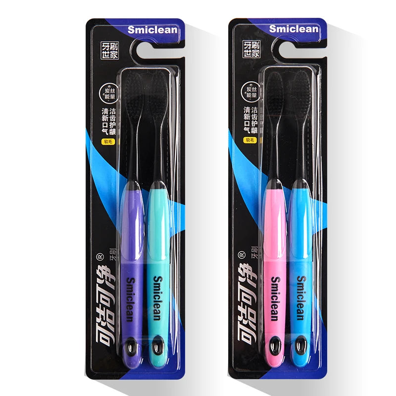 Custom Two Pieces One Pack Toothbrush Cheap Portable Toothbrush Silk Tooth Brush