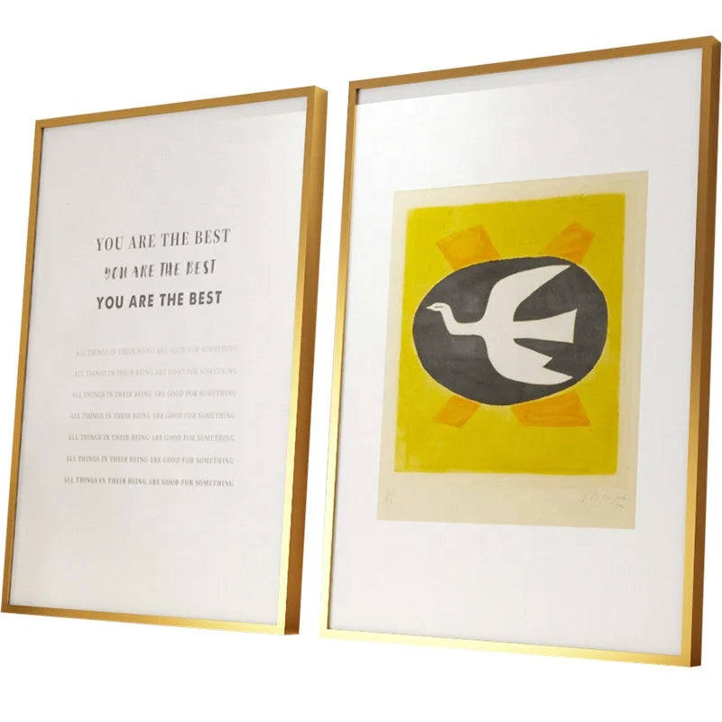 Metal Gold Picture Poster Frame Menu Advertising Display Horizontal and Vertical Aluminum Photo Frame