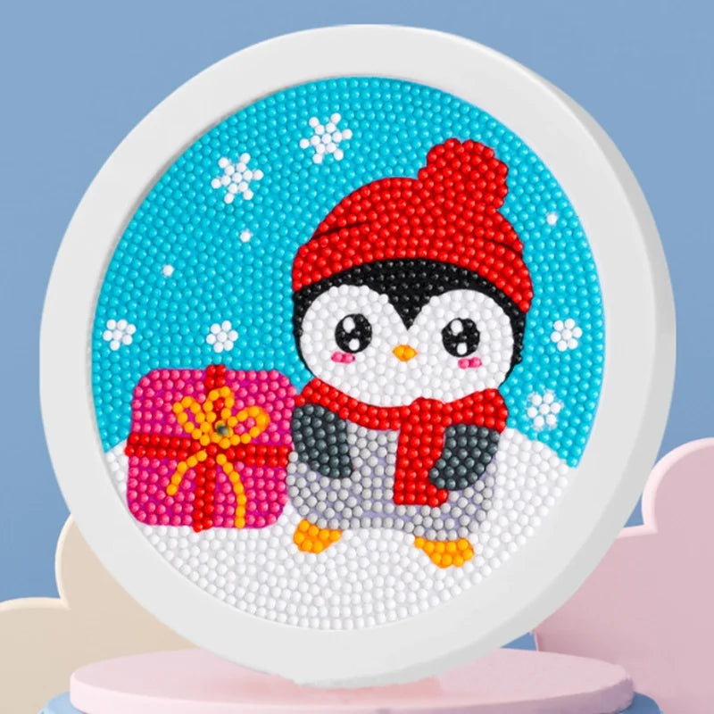 Cartoon Penguin Full Drill Kids Diamond Puzzle Diy Diamond Painting Kit for Children Craft Art