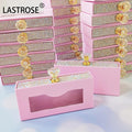 New Design Diamond Packaging Rhinestone Eyelash Box Lovely Glitter Eyelash Packaging Box Make Your Own Eyelash Box