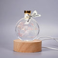 Creative DIY Engraved Floating Globe Night Light Eco-friendly 3D Luminous Crystal Preserved Wood Crafts Angel Theme Art