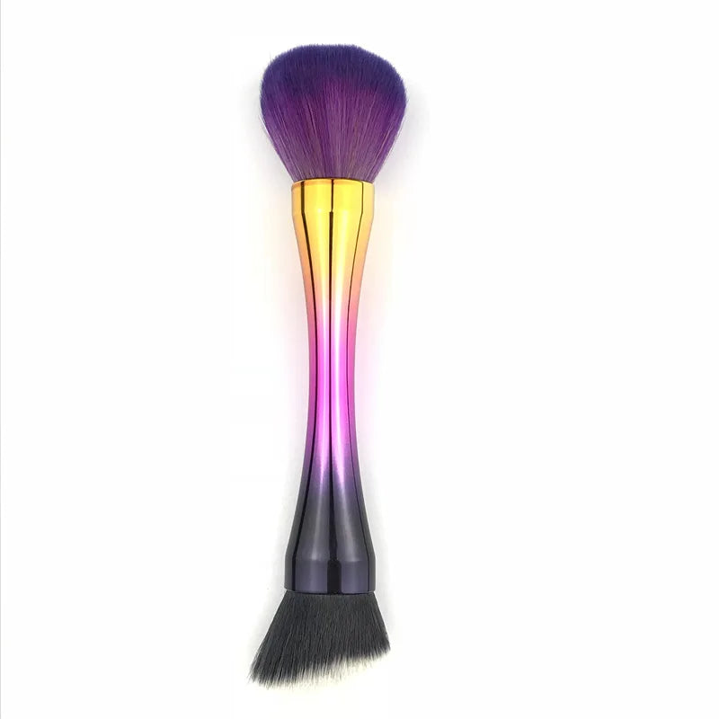 2026 New Design Single Kabuki Luxury Powder Makeup Brush Private Label Double Side Powder Brush