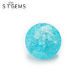 ST Gems Lab Created Special Paraiba Nano Stone Round Shape Synthetic Stone for Sale