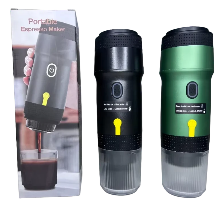 Outdoor Travel Electronic Portable Camping Espresso Coffee Capsules Powder Machine Automatic Mini Espresso Hot Cold Coffee Maker