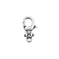 14mm Unique Without Plated Oxidized Sterling Silver Little Bear Lock Findings Small Pendant Lobster Clasp