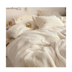 Hot Selling Soft Warm Luxury BedSheet Sherpa Velvet Bedding Sets