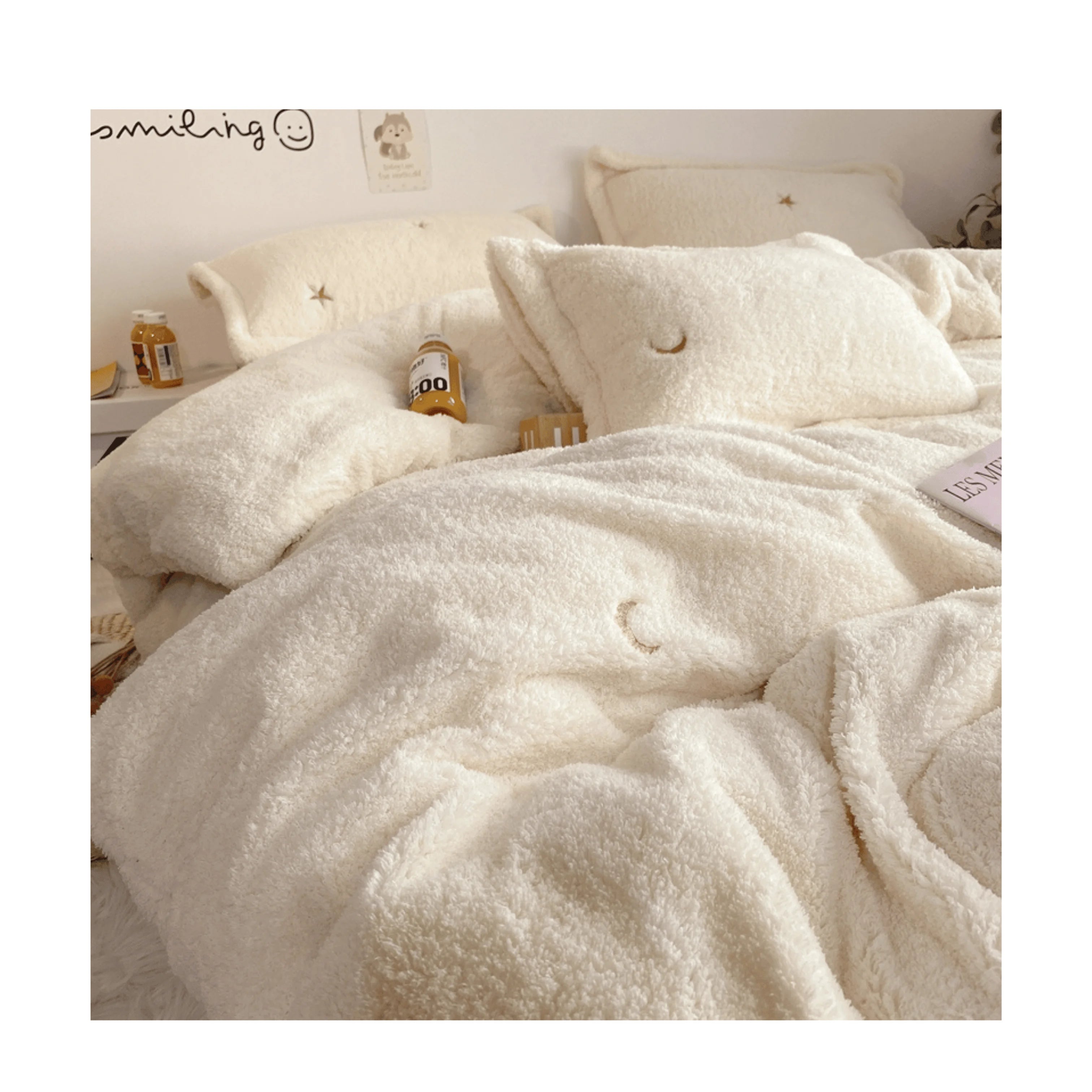Hot Selling Soft Warm Luxury BedSheet Sherpa Velvet Bedding Sets