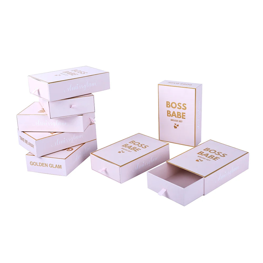 Logo Hot Silver Rigid Storage Ring Necklace Jewellery Sliding Kraft Boxes Custom Gift Jewelry Packaging Paper Slide Drawer Box