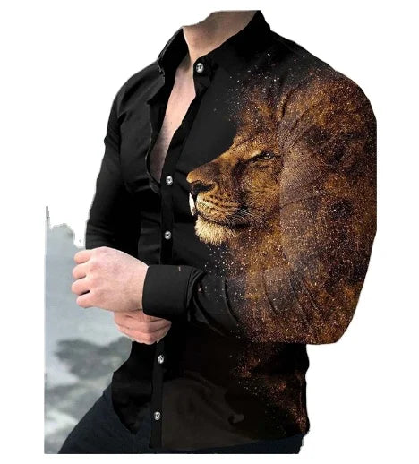 New Design Printing Shirts Men Designer Clothes Camisas Para Hombres Sublimation Vintage Men Dress Shirts Shirts Men