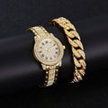 Shiny Diamond Steel Belt Latest Wrist Watch Roman Face Sky Temperament Business  Watches with Bracelets