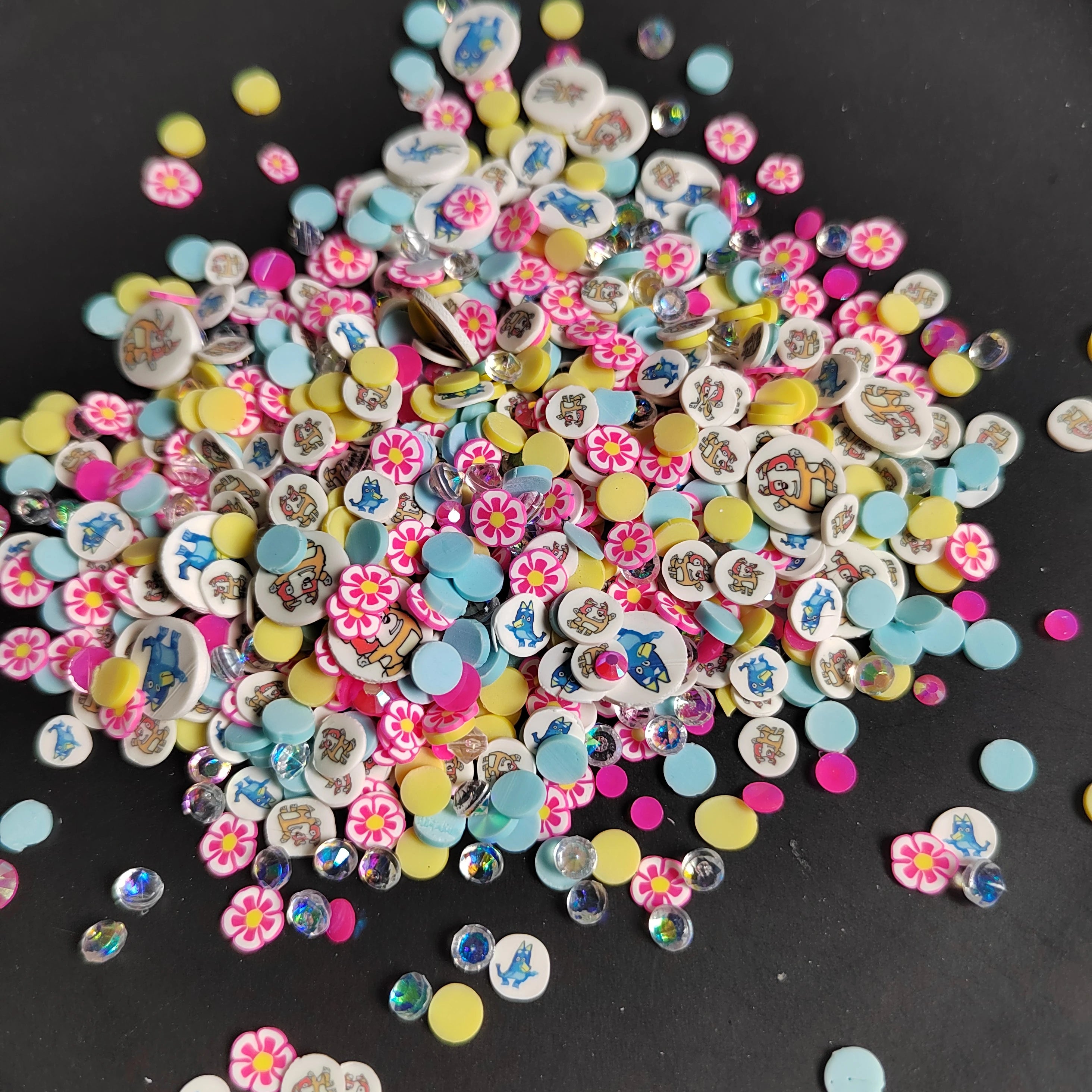 1kg Handmade Mini Soft Clay Pieces Cartoon Design Slime Fillers DIY Crafts Custom Jewelry Anime Decor