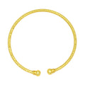 6mm Round Open Women's Bangle Bracelet 24K Gold & Copper Plated Fashion Charm Bracelets