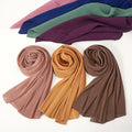 2026 New Design New Hot Hot Style Fine Pearl Hijabs Chiffon Monochromatic Thin Fine Crushed Female Scarves Autumn