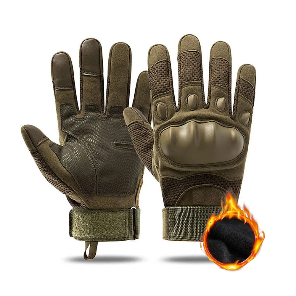 Sturdyarmor Custom Made Tactical Gloves Mechanical Hard Knuckle Hand Protection Insulated Grip Full Finger Warm Microfiber