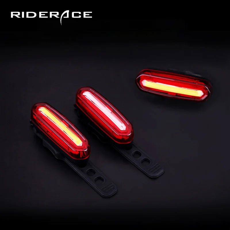 RIDERACE LED Bike Tail Light USB Rechargeable Powerful Bicycle Rear Lights Bicycle Lamp Accessories MTB Bicycle Cycling Lights