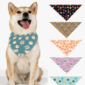 Wholesale Stocked Colored Cute Pet Dog Cat Scarves with Dog Print Collar