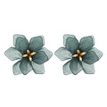 Bohemian Popular Jewelry Vintage Floral Stud Earrings Beautiful Braided Resin Flower Earrings for Women Girls