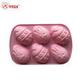 Easter Egg Rabbit-shaped Handmade Soap Silicone Mold 6-hole Mould