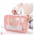Portable Large-capacity Travel Transparent Toiletry Bag Waterproof Frosted Storage Bag Cosmetic Bag