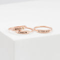 Dainty Personalized Letter Engraved 925 Sterling Silver bar Stacking Name Ring Wholesale
