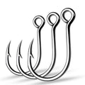 WEIHE 1#2#4#6#1/0#2/0#3/0# 20pcs/bag Fishing Hook High Carbon Steel Barbed Hooks for Saltwater and Freshwater