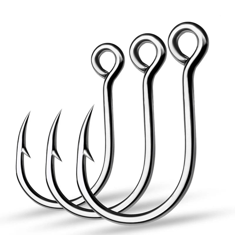 WEIHE 1#2#4#6#1/0#2/0#3/0# 20pcs/bag Fishing Hook High Carbon Steel Barbed Hooks for Saltwater and Freshwater